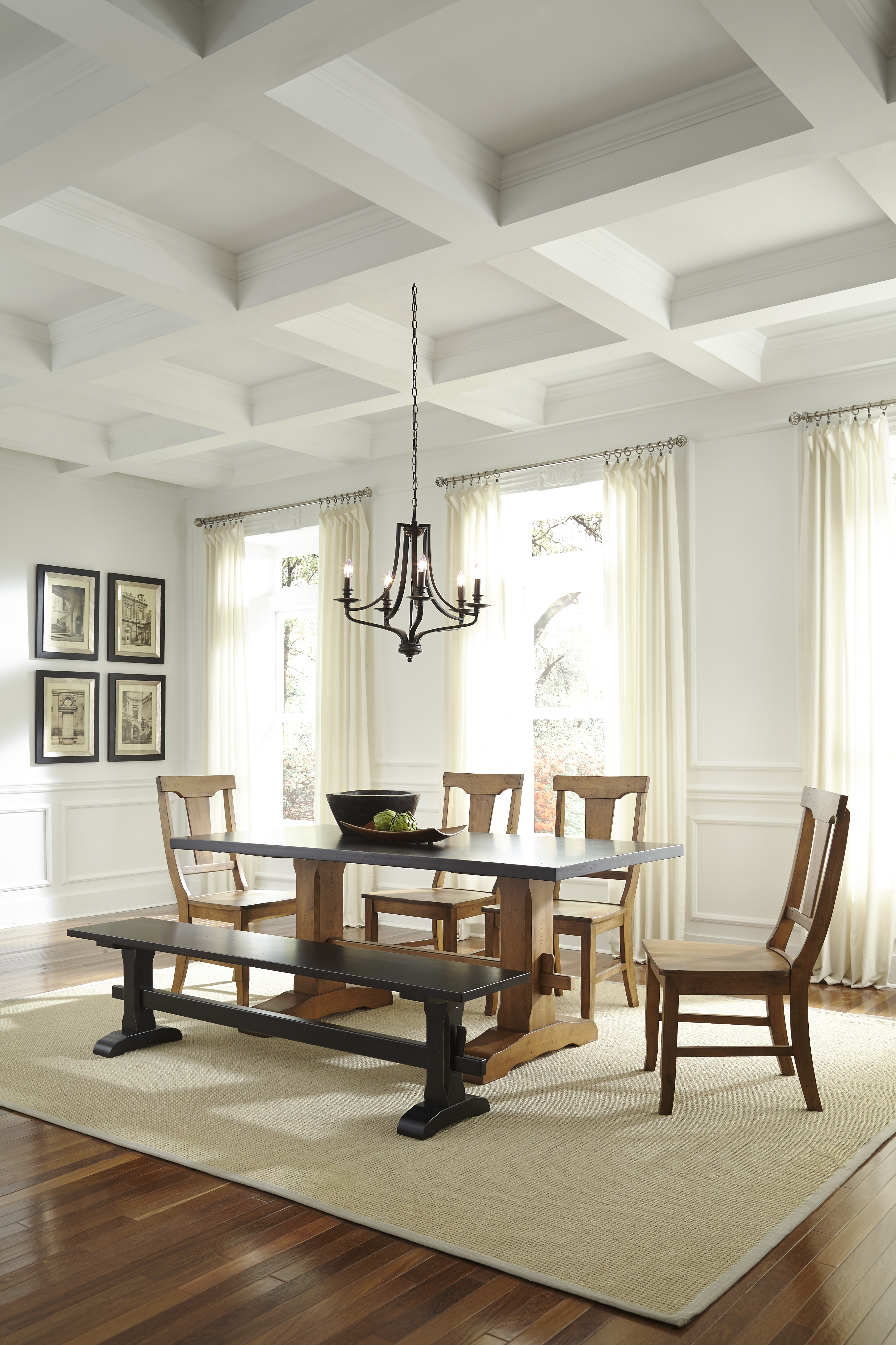 John Thomas Dining Room Trestle Table One Ten Home Furnishings