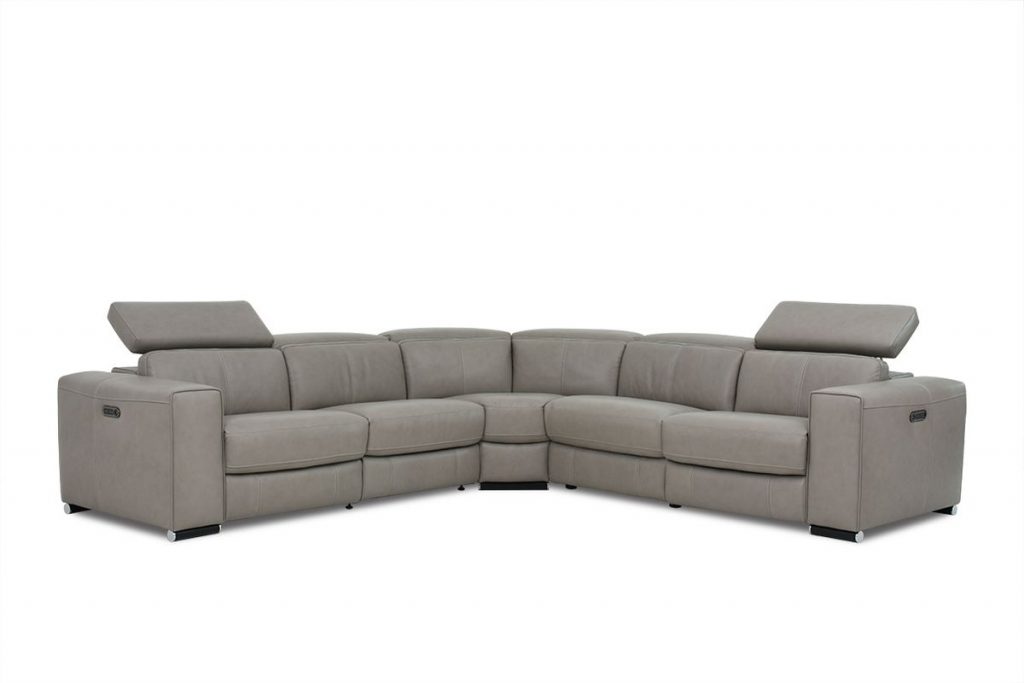 HTL A0136 5 pc Sectional with Power Headrests and Recliners | One Ten