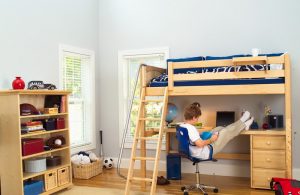 High Loft Natural Wood Bunk Bed Collection for Sale