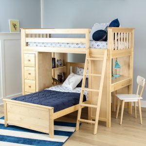 Natural Loft Storage Study Twin