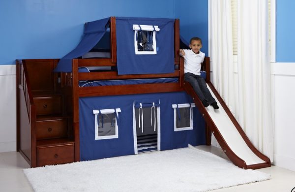 Bunk Bed with Slide Chestnut