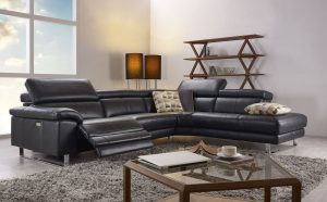 HTL 10565 2 pc Sectional w/ Recliner and Bumper