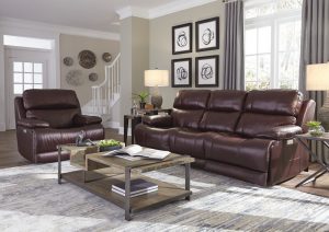 Kenaston Brown Leather Couch & Recliner Set for Sale in Farmingdale NY