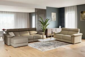 C126 Estremo Reclining Sectional w/Chaise by Natuzzi