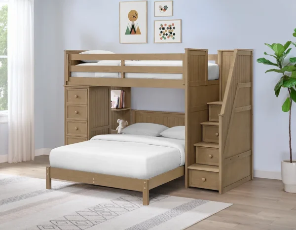 Twin Full Staircase Bunk Bed by Baby Direct