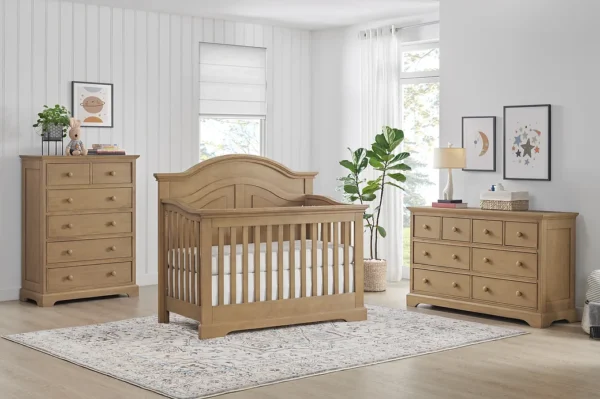 Waterford Sand Curved Top Crib by Baby Direct