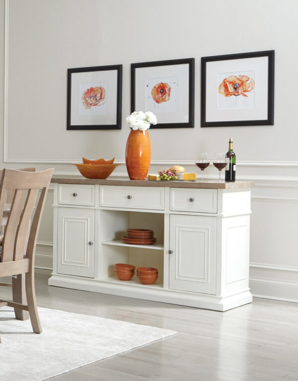 B-6S Buffet in Snow White & Barndoor by John Thomas Select