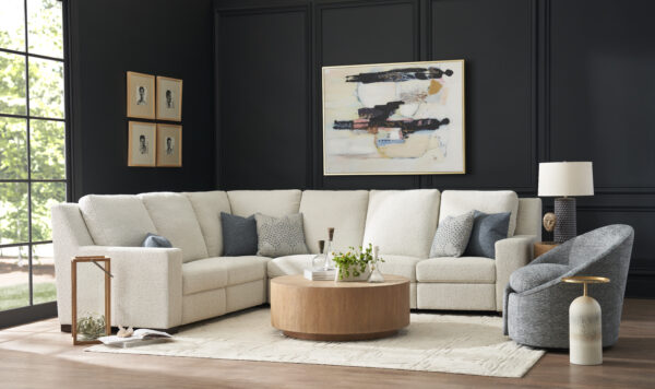 Rhodes Reclining Fabric/Leather Sectional from Universal