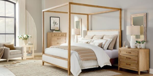 Courtland Upholstered Canopy Bedroom from Bassett