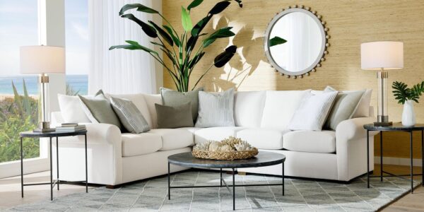 Hanover Roll Arm Sectional from Bassett
