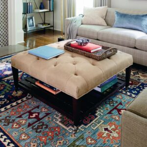 Kara Leather Ottoman from Bassett
