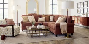 True Custom Leather Sectional from Bassett