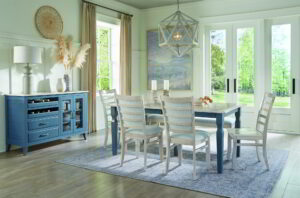 Solon Dexter Keystone Bench Concave Knox Castlebar Dining Room Set from MAVIN Furniture