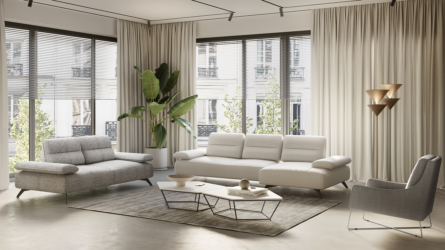 C312 Valenci Sofa by Natuzzi Editions